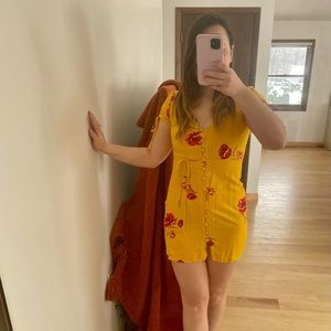 Forever 21 yellow summer dress